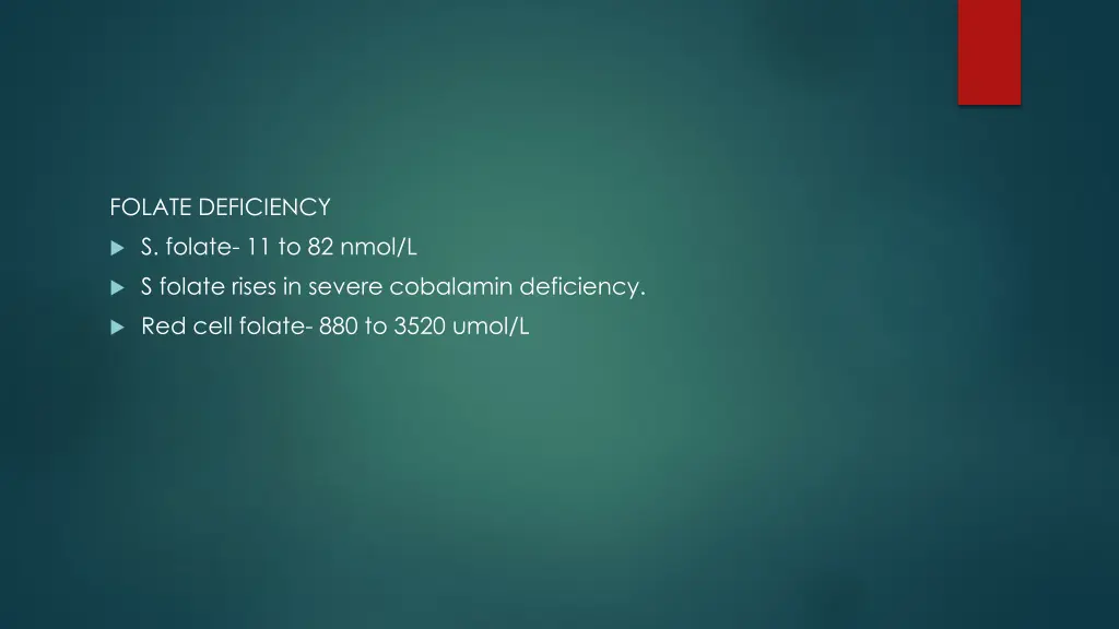 folate deficiency