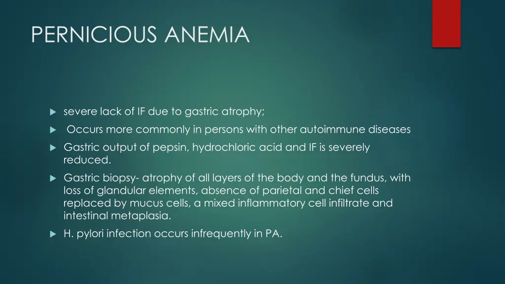 pernicious anemia