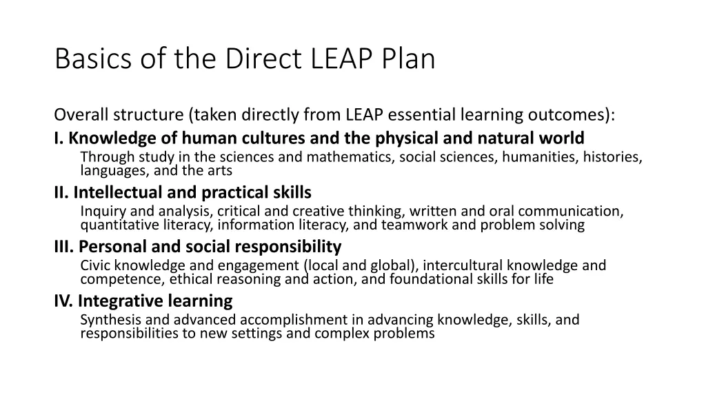 basics of the direct leap plan