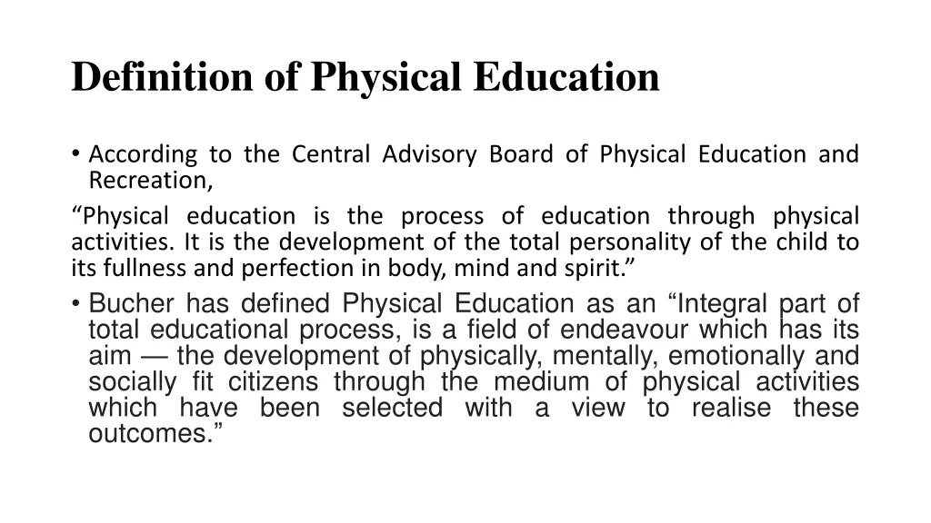 definition of physical education 1