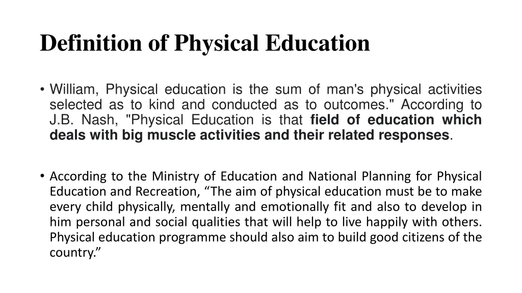 definition of physical education