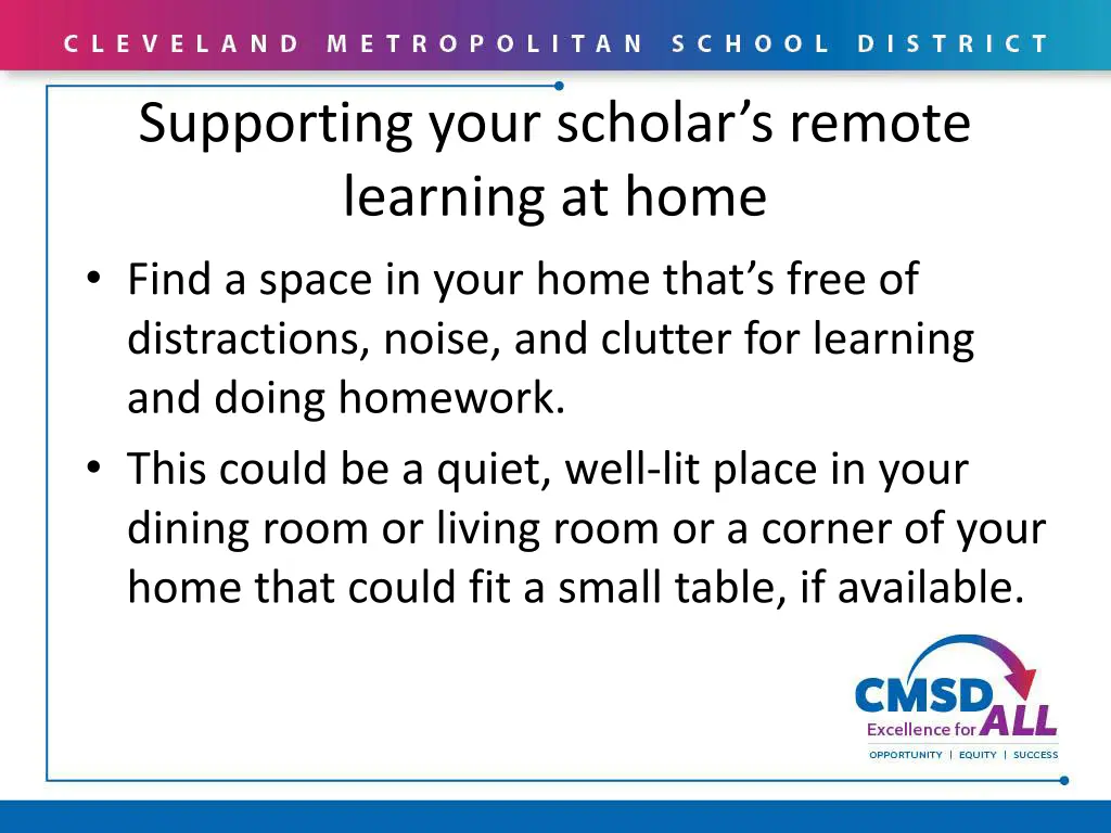 supporting your scholar s remote learning at home