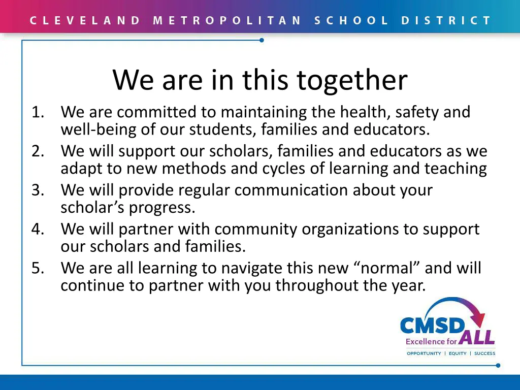 we are in this together 1 we are committed