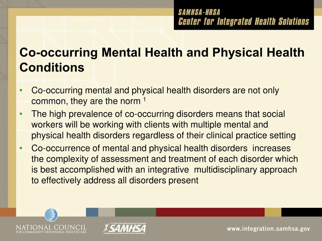 co occurring mental health and physical health