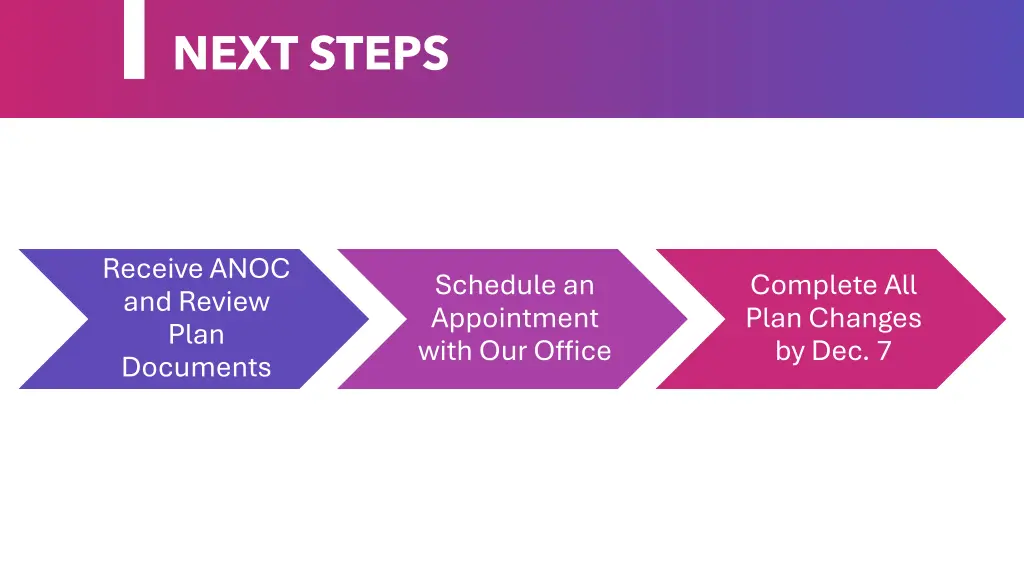 next steps