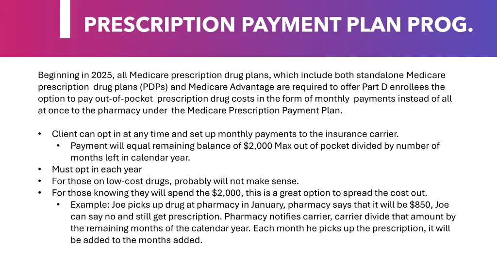 prescription payment plan prog