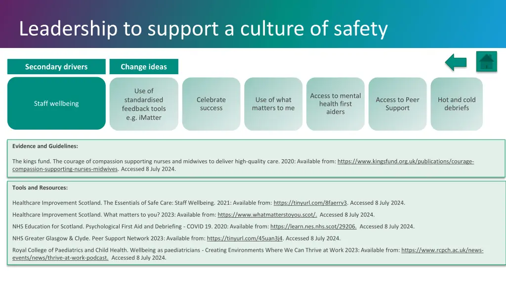 leadership to support a culture of safety 1