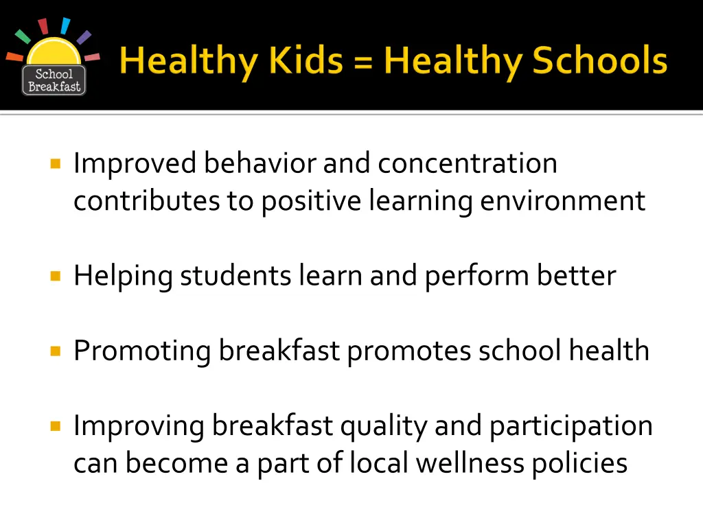 improved behavior and concentration contributes