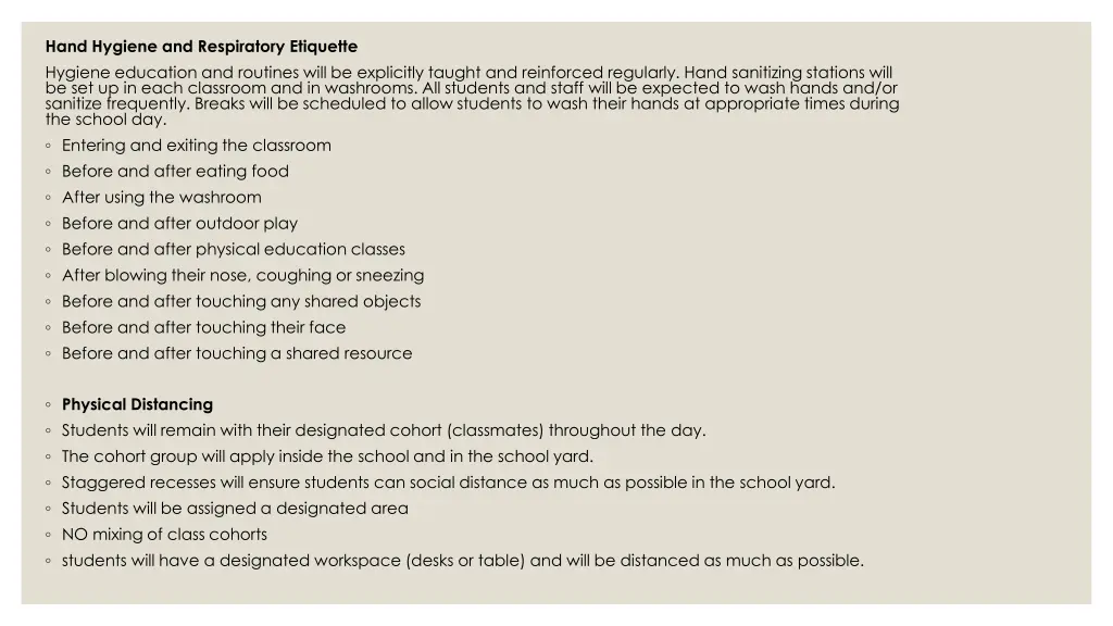 hand hygiene and respiratory etiquette hygiene