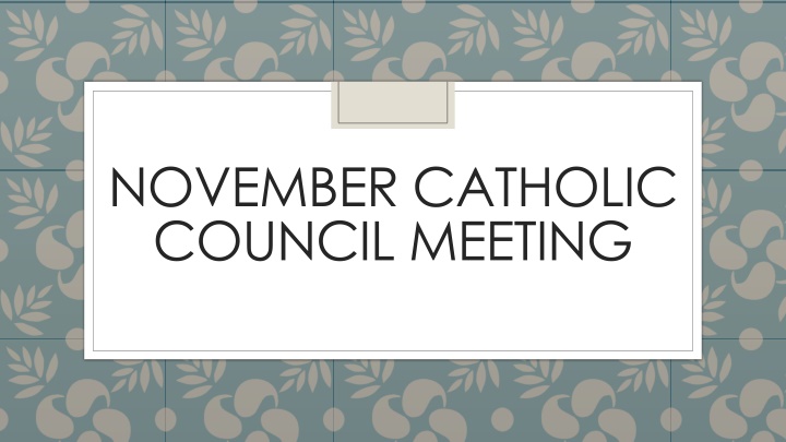 november catholic council meeting