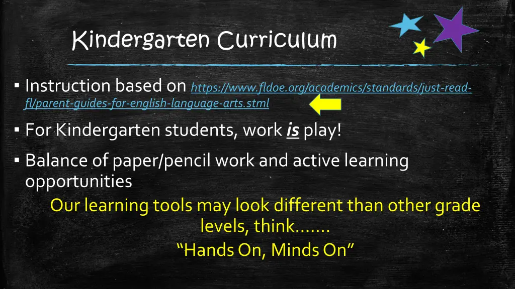kindergarten curriculum