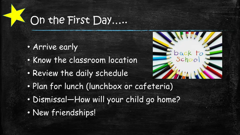 on the first day