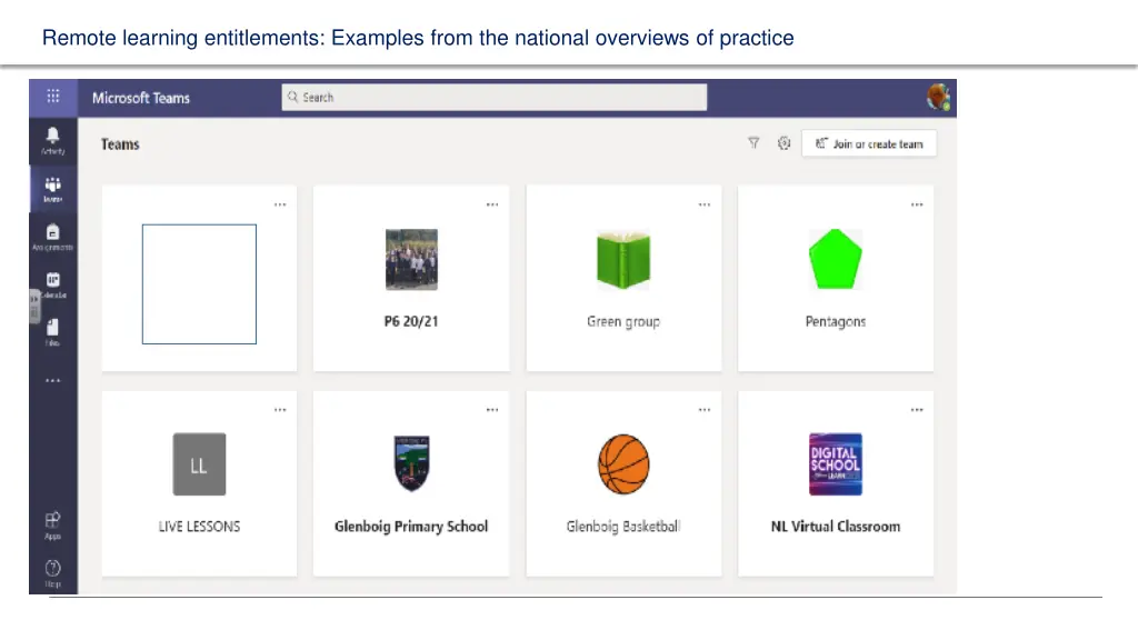 remote learning entitlements examples from 3