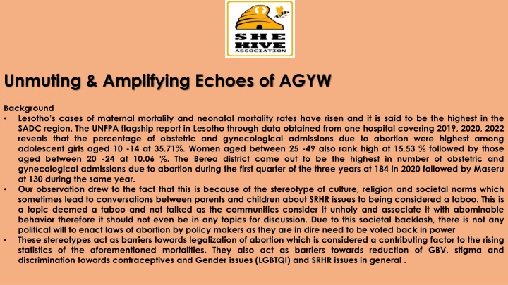 unmuting amplifying echoes of agyw