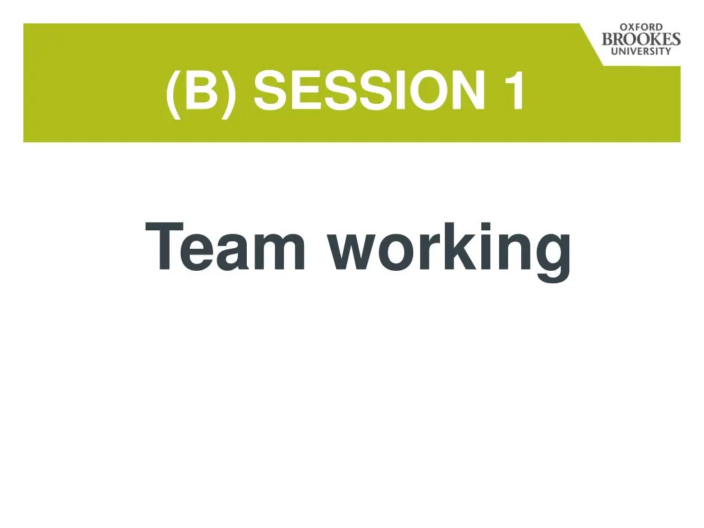 b session 1