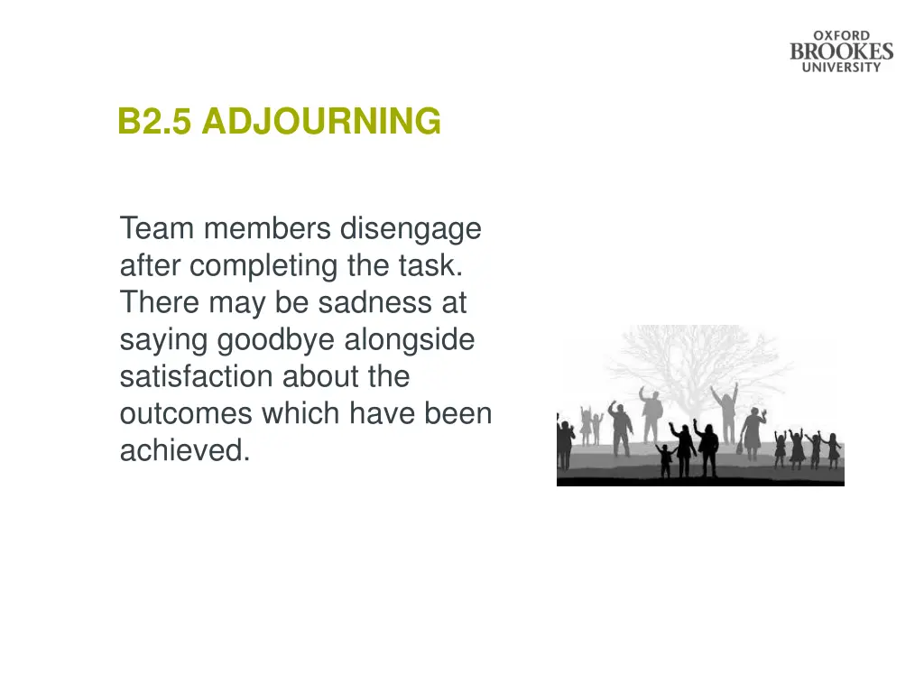 b2 5 adjourning