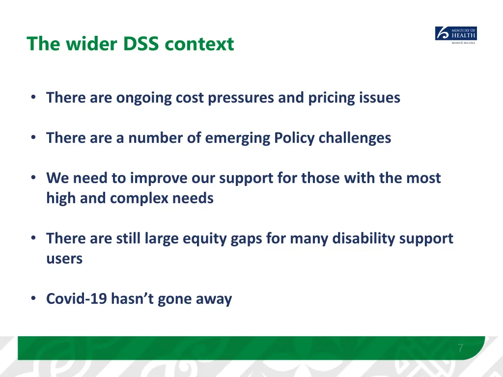 the wider dss context