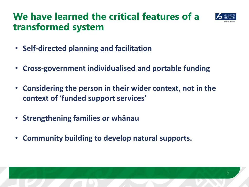 we have learned the critical features