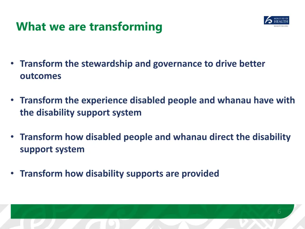 what we are transforming