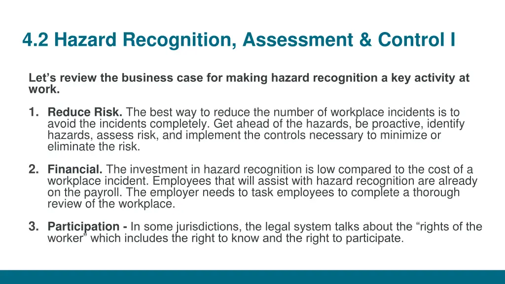 4 2 hazard recognition assessment control i