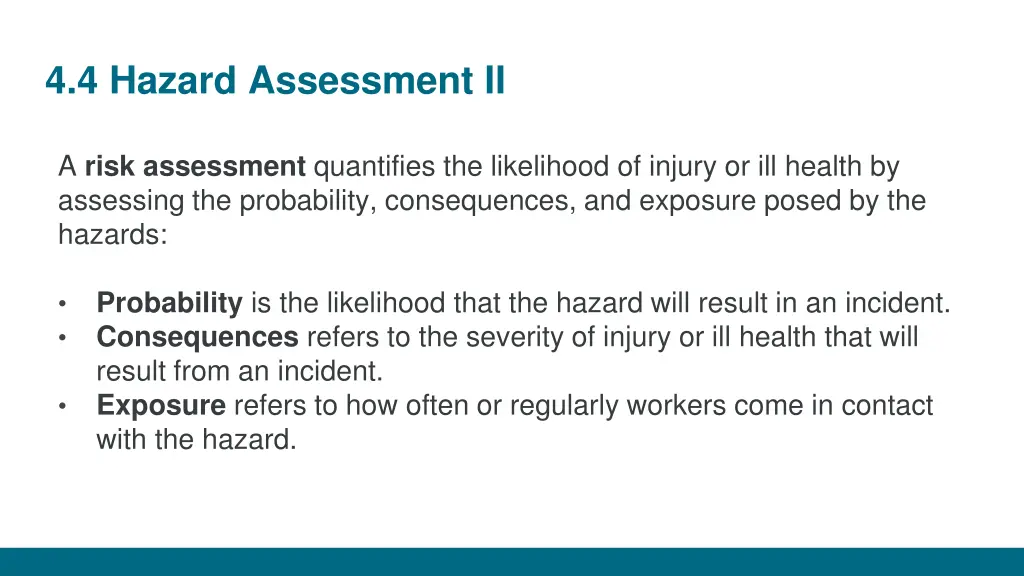 4 4 hazard assessment ii