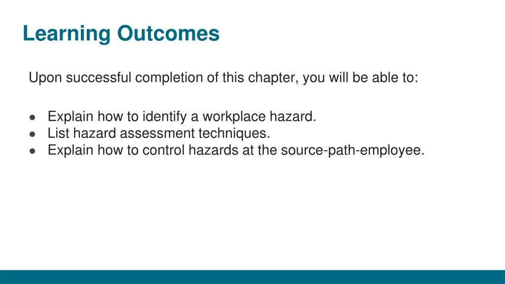 learning outcomes