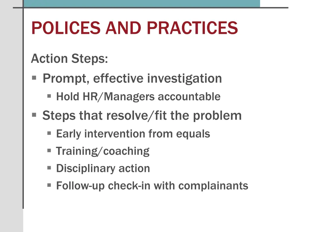 polices and practices 1