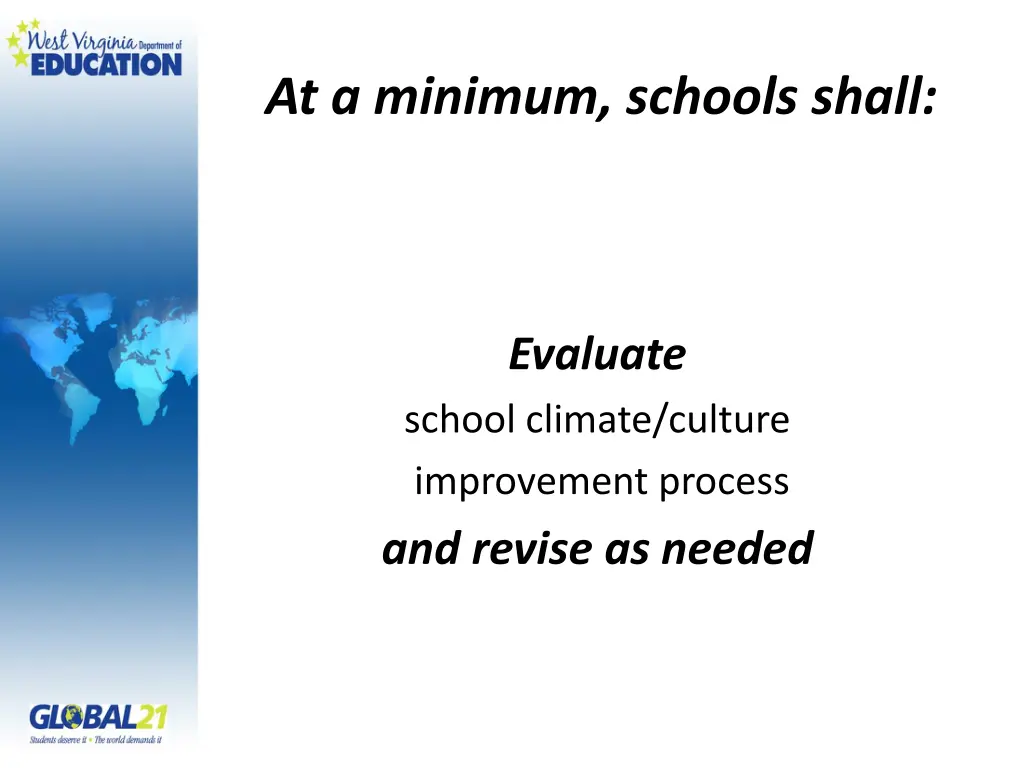 at a minimum schools shall 3