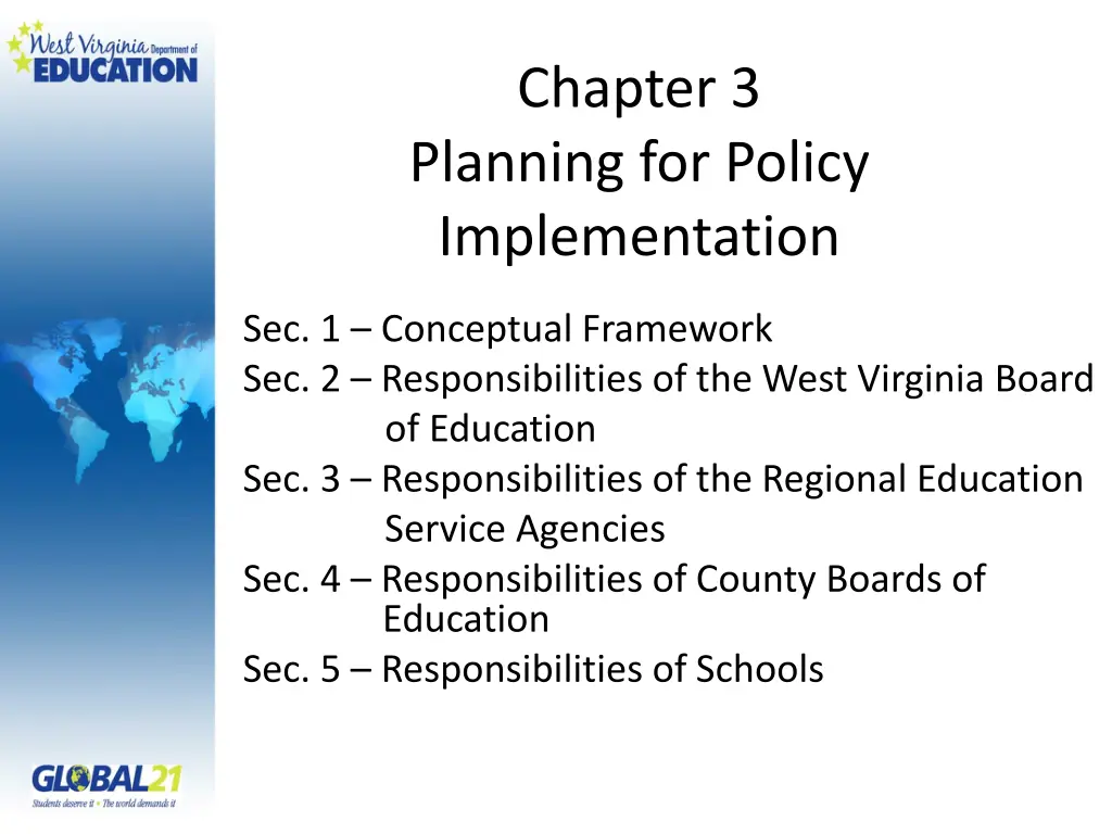 chapter 3 planning for policy implementation