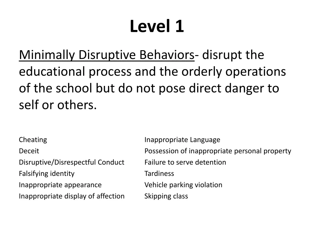 level 1