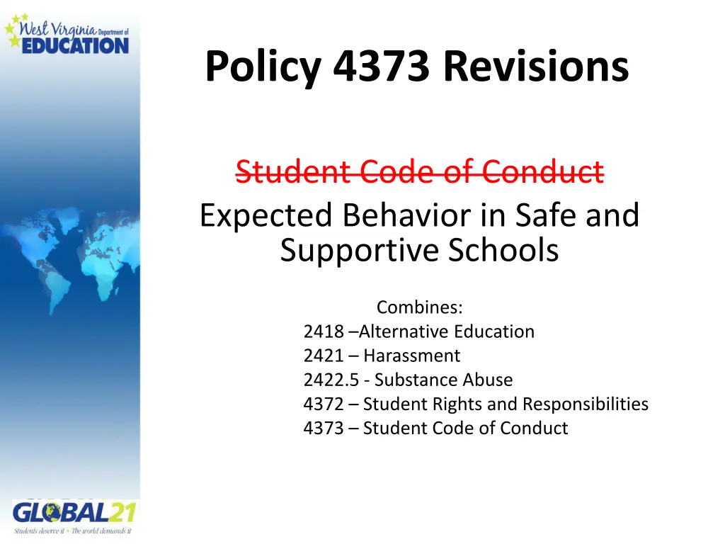 policy 4373 revisions