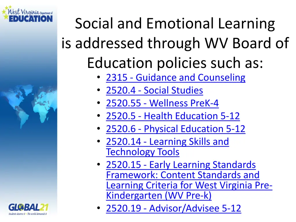 social and emotional learning is addressed