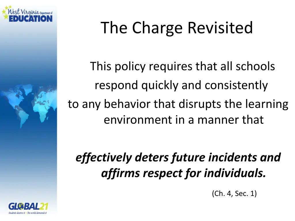 the charge revisited