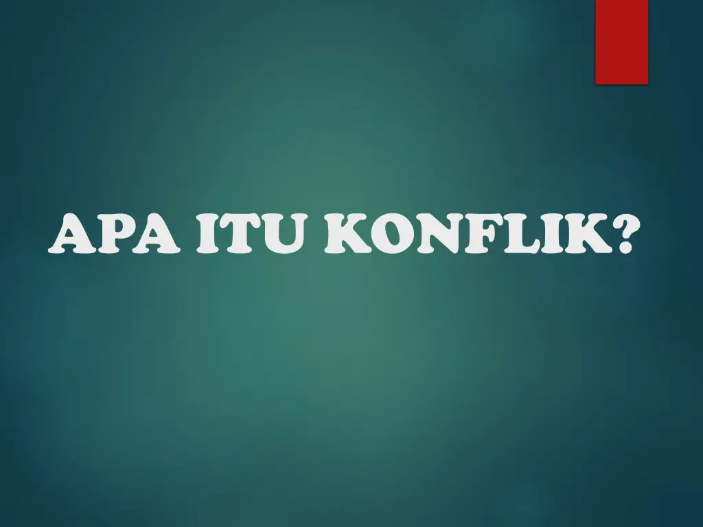 apa itu konflik