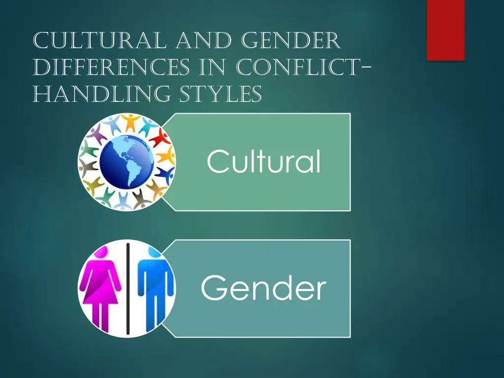 cultural and gender differences in conflict