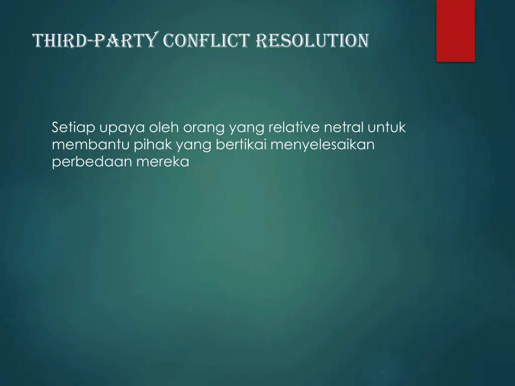 third party conflict resolution