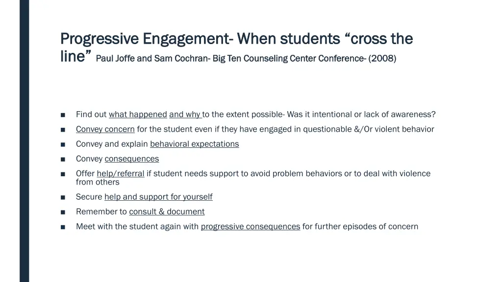 progressive engagement progressive engagement