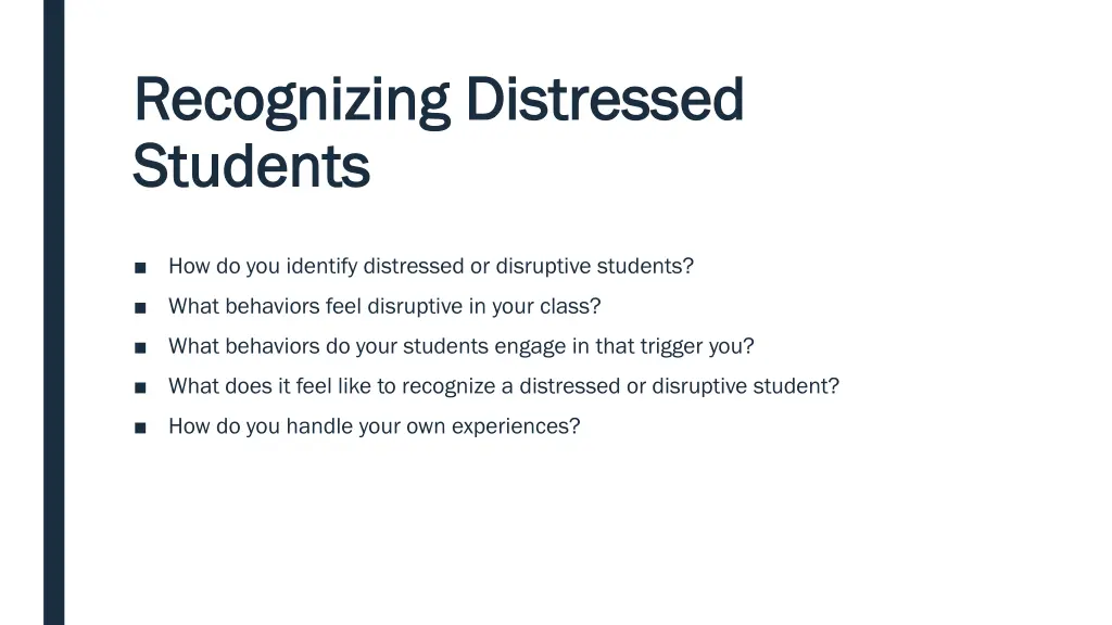 recognizing distressed recognizing distressed