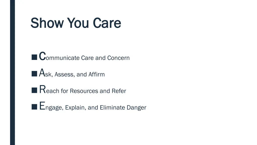 show you care show you care