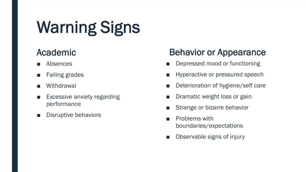 warning signs warning signs