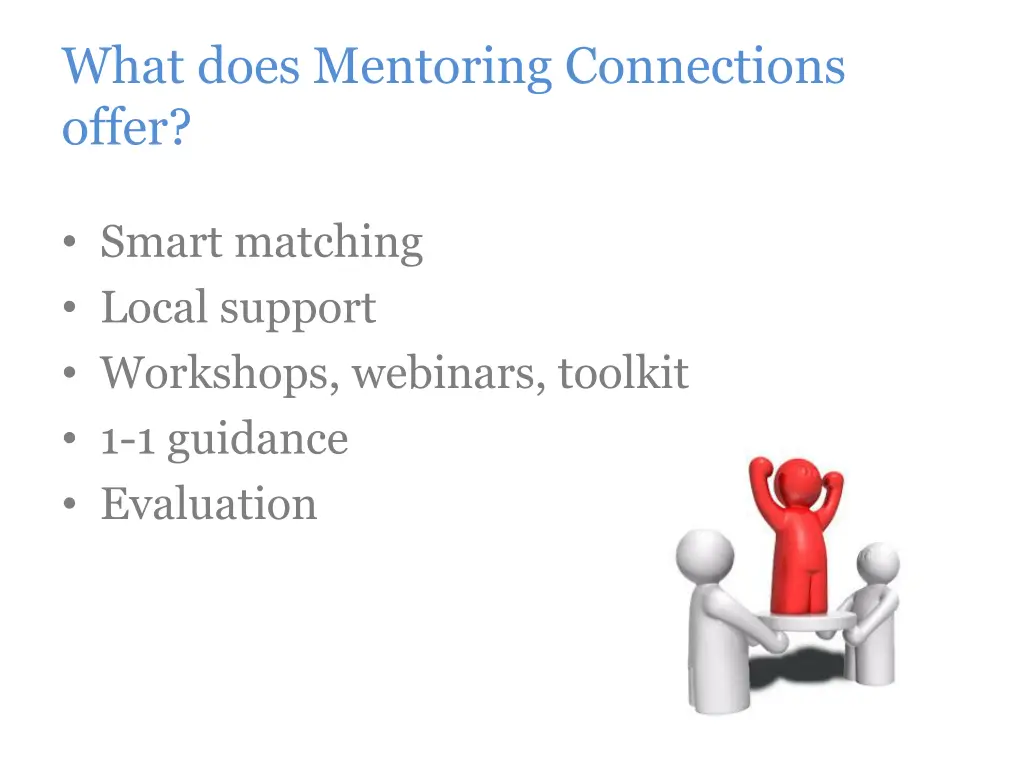 what does mentoring connections offer
