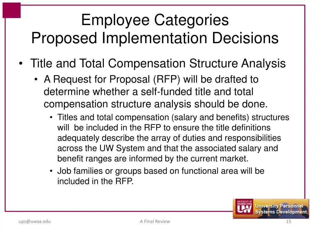 employee categories proposed implementation 2