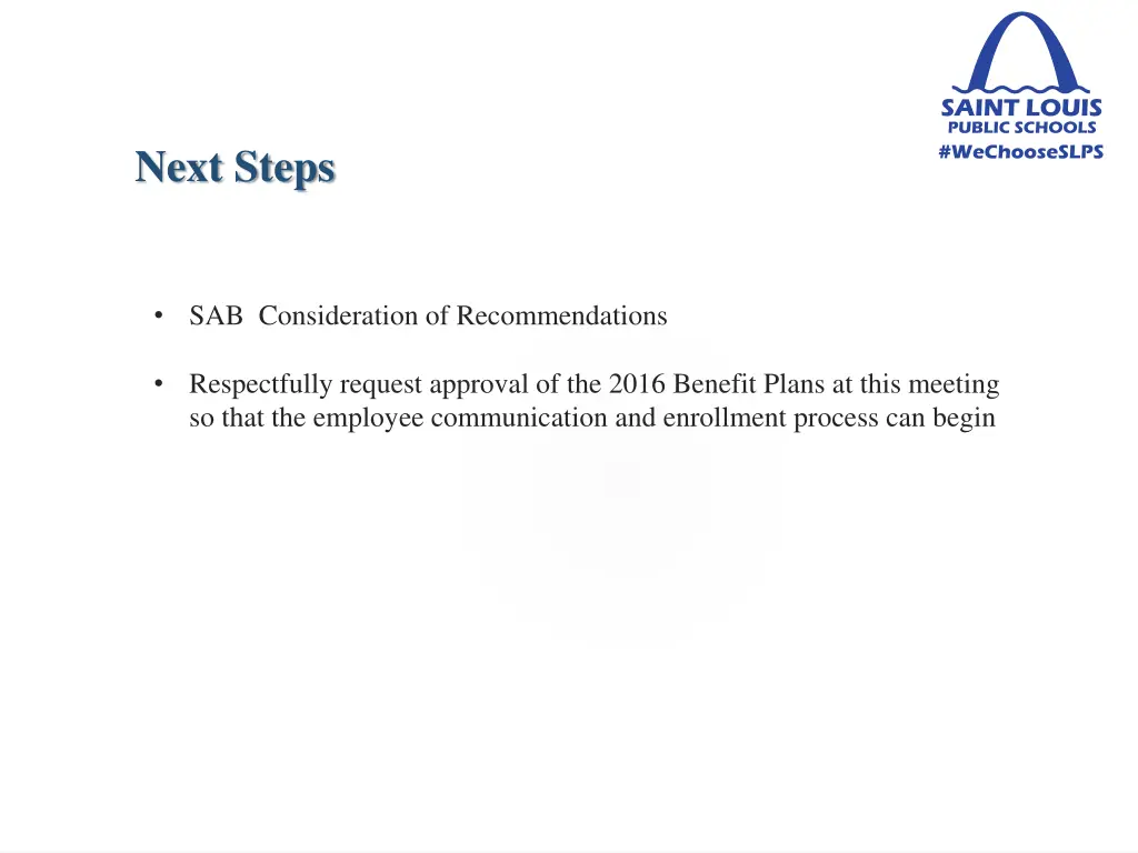 next steps