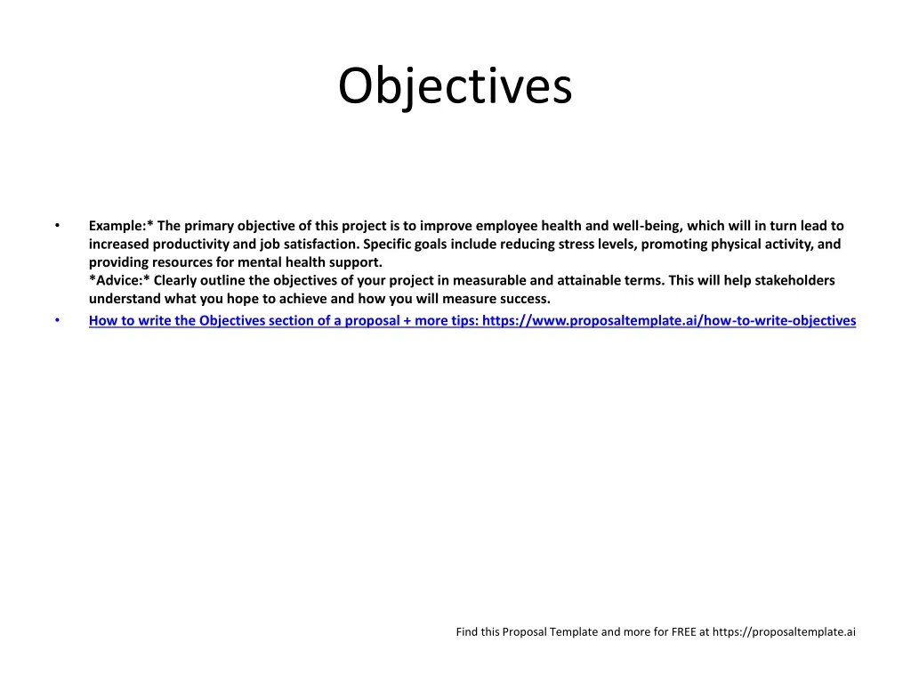 objectives