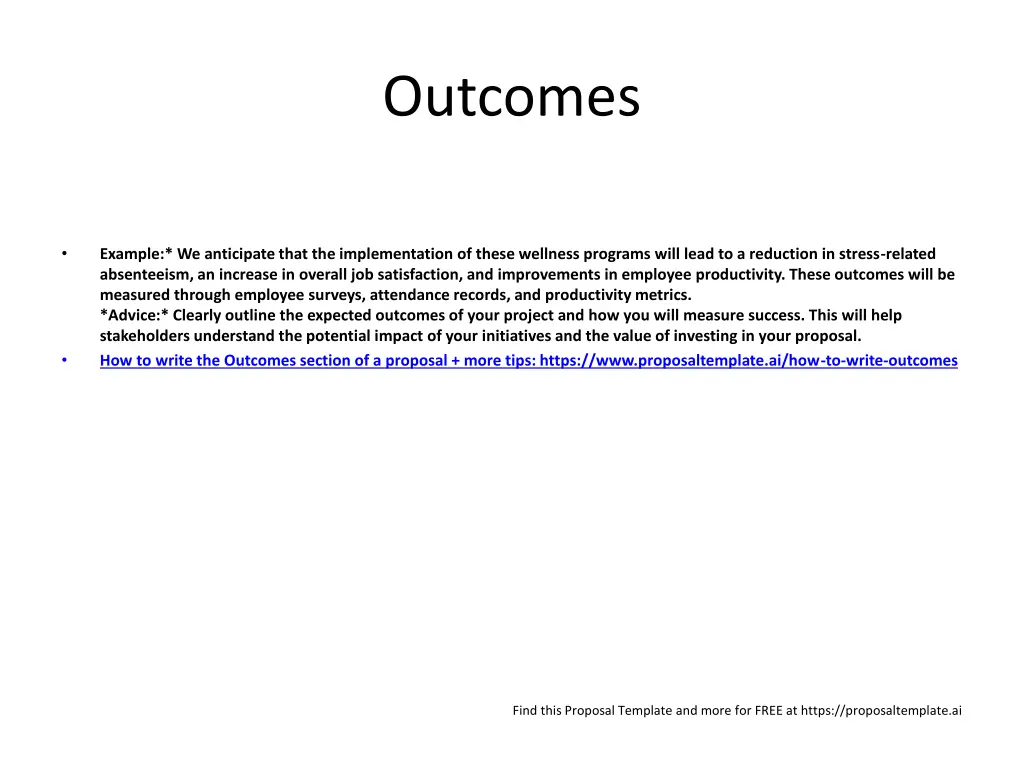 outcomes