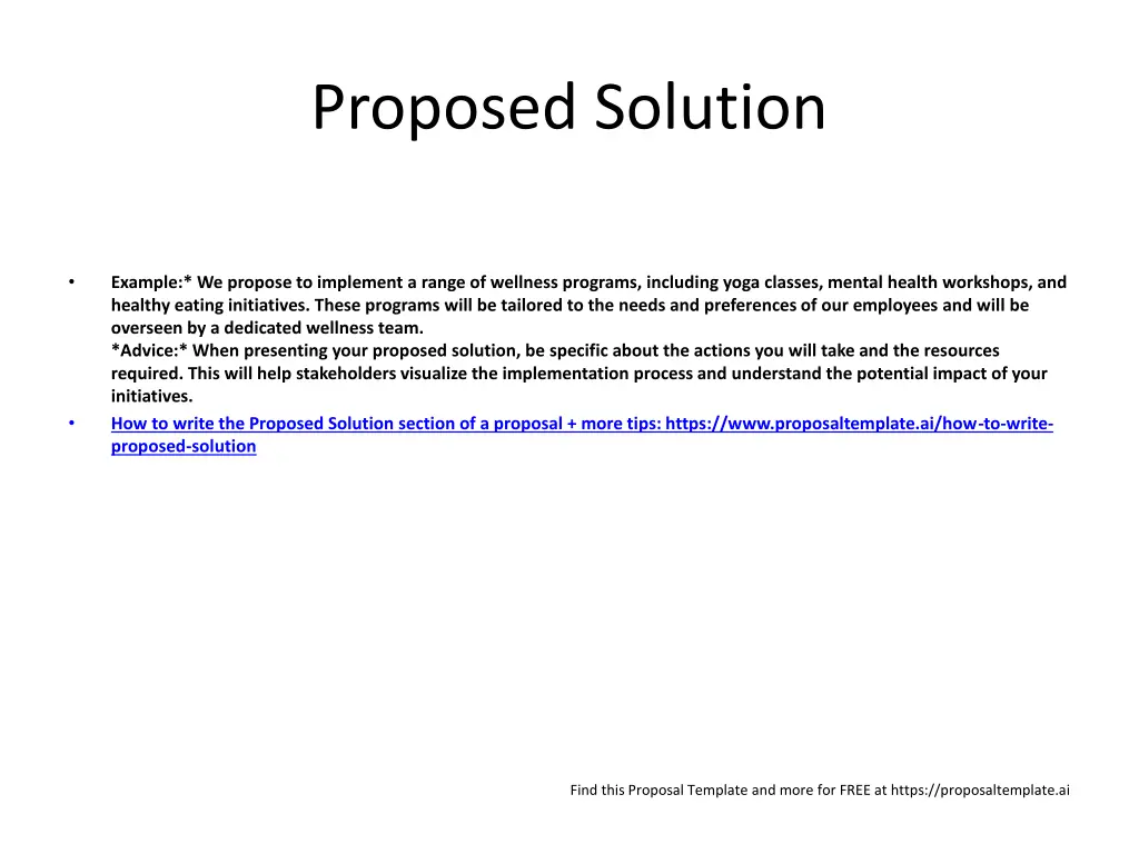 proposed solution
