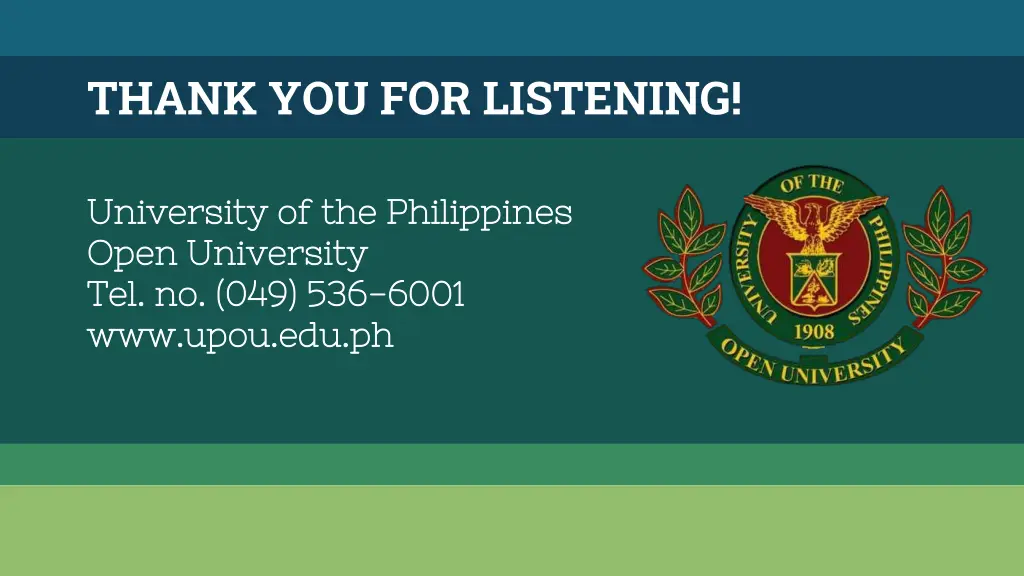 thank you for listening