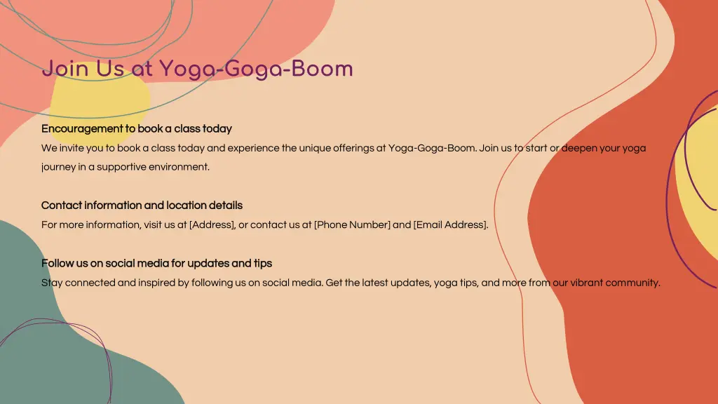join us at yoga goga boom