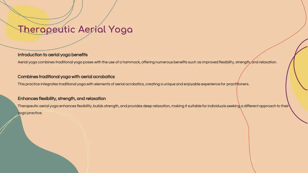 therapeutic aerial yoga