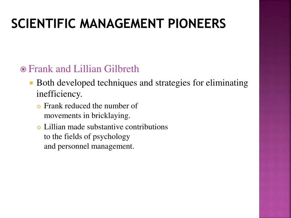 scientific management pioneers
